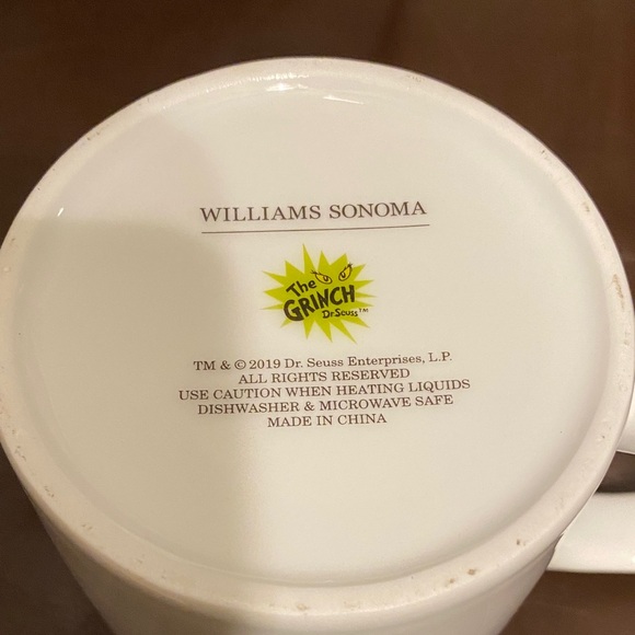 Grinch Holiday Williams Sonoma Mug with Sleigh Design - Picture 6 of 6